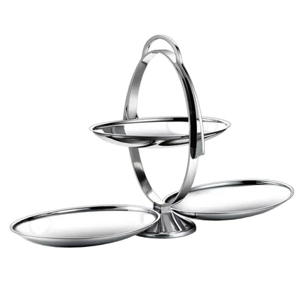 Stainless Steel Petal-Shaped Serving Plate with Mirror Finish Fruit & Candy Dish Decorative Tableware
