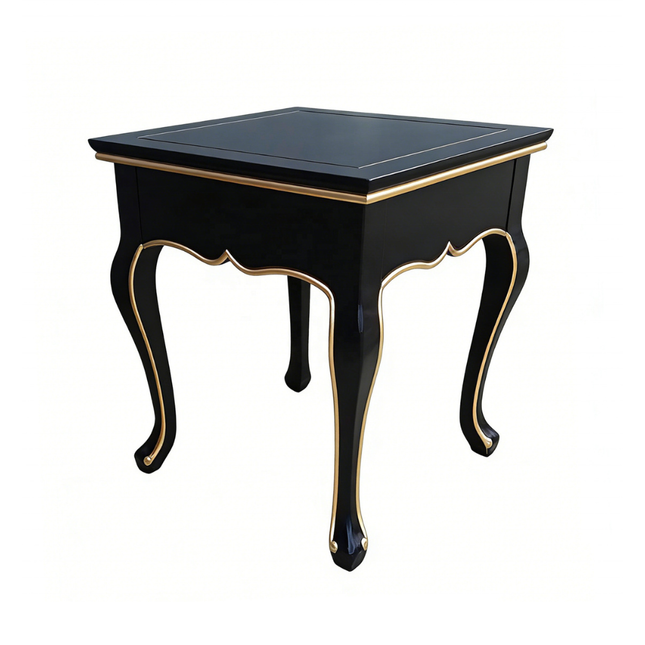 Handmade Birch Wood Square Accent Table with Modern Design