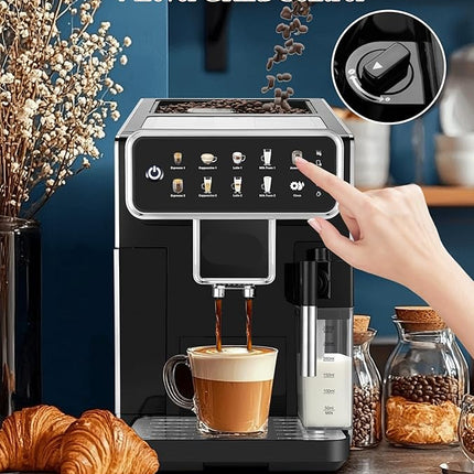 Automatic Barista Coffee Machine with Espresso, Latte & Cappuccino Brewing System