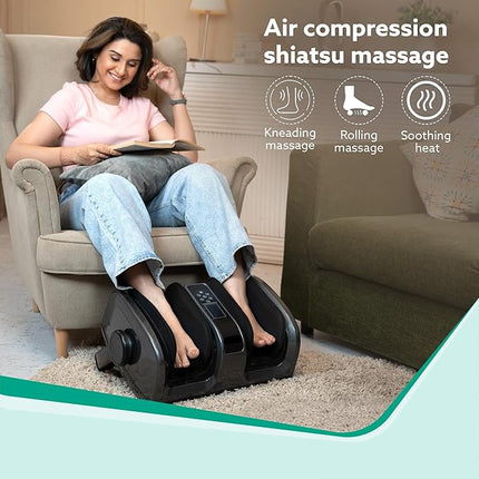 Electric Airbag Foot and Calf Massager with Adjustable Angle and Digital Controls