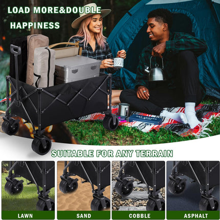 Compact Rolling Utility Wagon for Outdoor Adventures and Easy Transport
