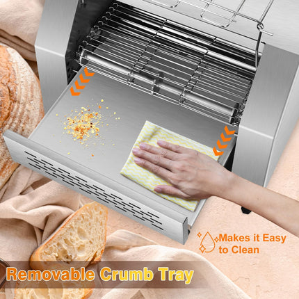 Professional Countertop Conveyor Bread Toaster for Cafés and Food Service Operations