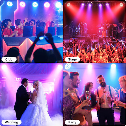 180W RGBW LED Par Light Stage DMX512 Sound Activated for Event Uplighting