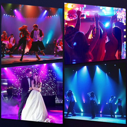 High Power 200W LED Zoom Par Light 6-in-1 RGBWA+UV DMX Sound Activated Stage Lighting
