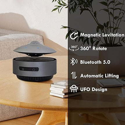Magnetic Floating Bluetooth Desk Speaker with Rising Display Design