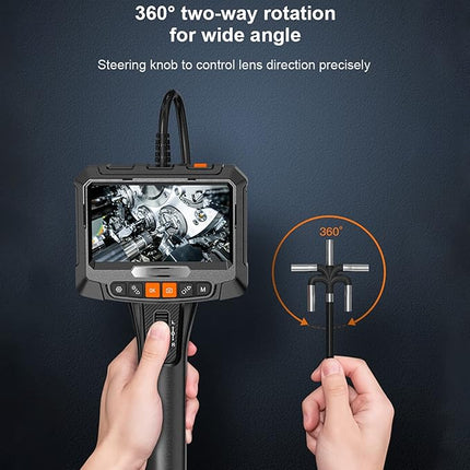 Wireless Inspection Camera 1080p with 5” IPS Screen, Waterproof Probe & Flexible Cable