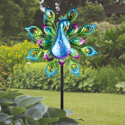 Solar-Powered Metal Windmill Spinner with LED – 200cm Outdoor Garden & Courtyard Decor