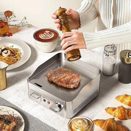 Commercial Electric Grill with Adjustable Temperature and Rapid Heating for Professional Kitchens