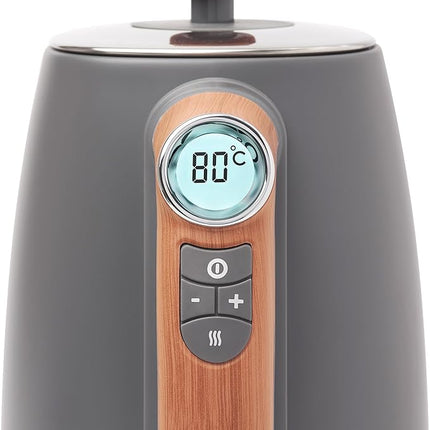 1.2L Electric Kettle with 304 Stainless Steel Interior & Transparent Water Level Indicator