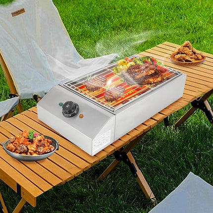 High-Power Electric Indoor Grill 2400W with Precision Heat Control for Restaurants & Home Kitchens