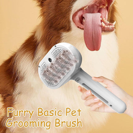 Portable Self-Cleaning Steam Pet Brush with Water Tank for Dogs and Cats