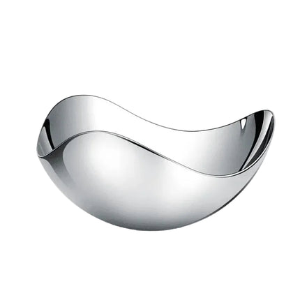 Stainless Steel Petal-Shaped Fruit Plate Large Mirror Finish Serving Bowl