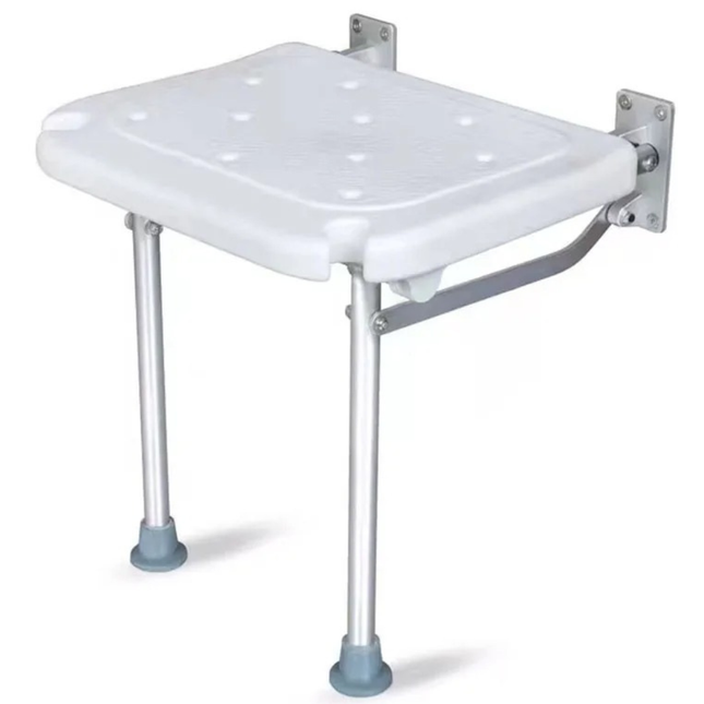 Bathroom Foldable Shower Chair Wall-Mounted Seat for Compact Bathrooms