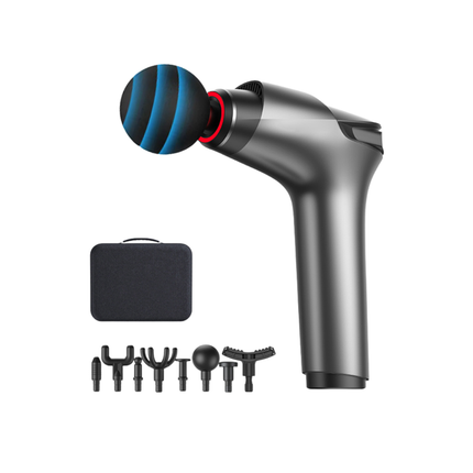 Cordless Rechargeable Massage Gun with 5 Speeds 8 Heads 3200 RPM Handheld Muscle Massager