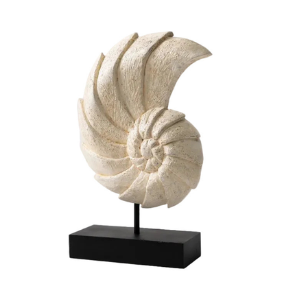 Elegant Coastal Conch Shell Decor Statue for Home & Outdoor Styling
