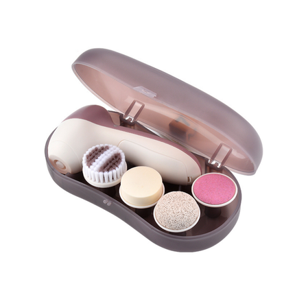 Portable 4-in-1 Facial Care Set with Deep Cleaning, Exfoliating, and Polishing Attachments