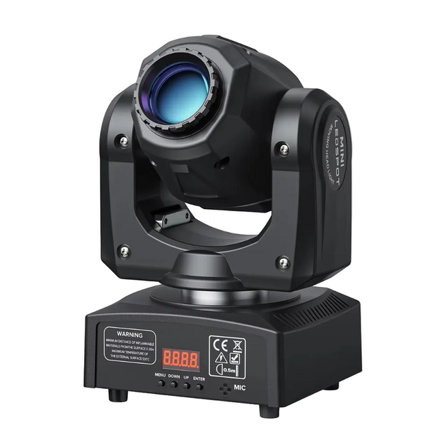 30W LED Moving Head Stage Light with RGBW, Gobos & DMX Control for Parties and Events