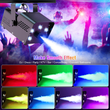 500W Colour-Changing LED Fog Machine with Remote Control for Parties & Stage Effects