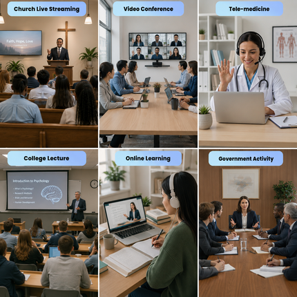 Advanced PTZ Full HD Camera with 20x Zoom for Meetings, Education & Live Streaming