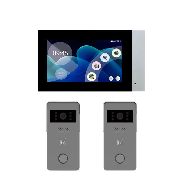 Smart Video Intercom System with Touchscreen, IR Night Vision & IC Card Unlock
