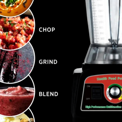 Countertop Blender with 3.9L Capacity Jar Manual Knob Control Red