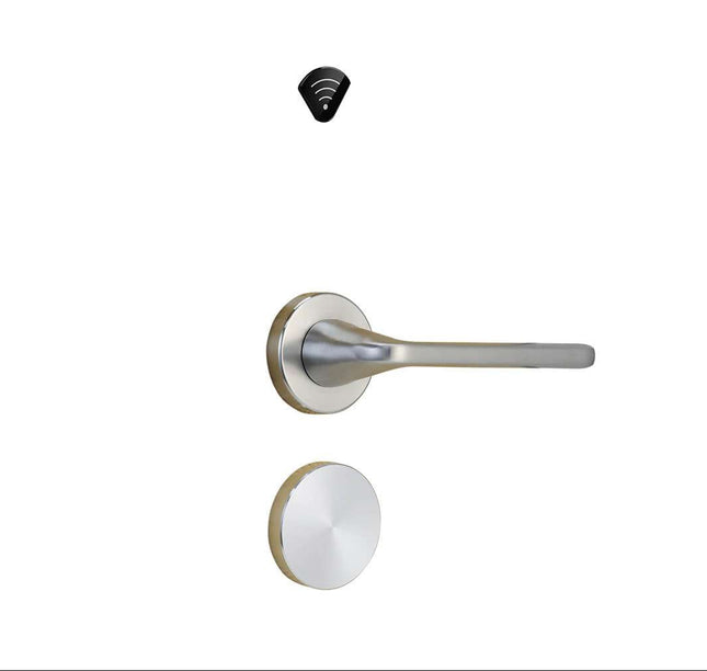 RFID Smart Door Lock with Card Access, Emergency Key & 1000 Record Memory, Brushed Nickel