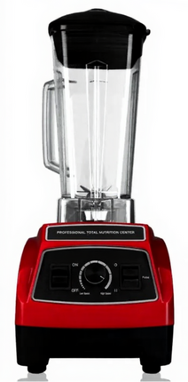 High Power 2L Countertop Blender 2200W Manual Knob Control Black Red