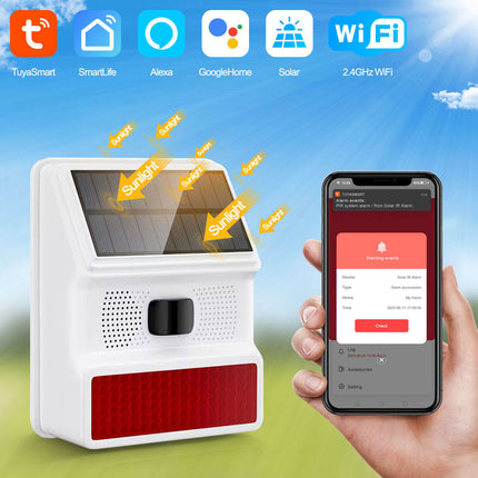 Smart WiFi Motion Detector Alarm with Voice Alerts, Remote Control & USB-C Rechargeable