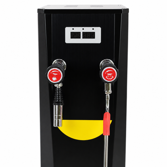 2-in-1 8L Hot Water Boiler with Milk Steamer 2500W High Capacity Beverage Station