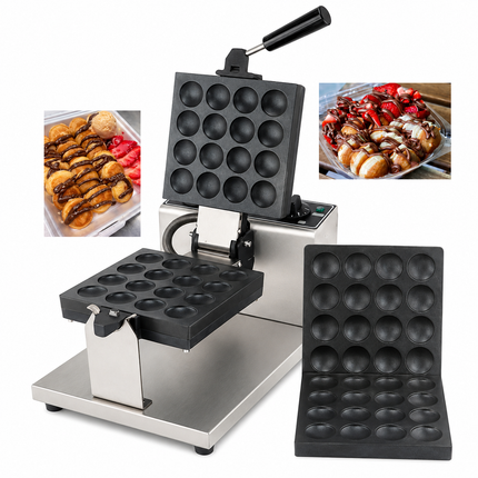 Electric Walnut Cake Maker 1400W Stainless Steel Baker with Removable Plates