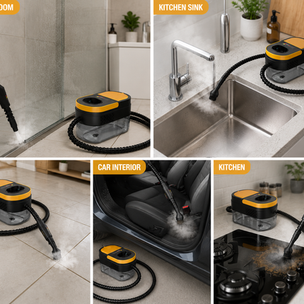 2500W High-Pressure Steam Cleaner with 3-Level Adjustable Handle for Home & Car