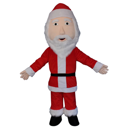 Cartoon Santa Mascot Outfit for Adults Soft EVA Plush Holiday Character Suit