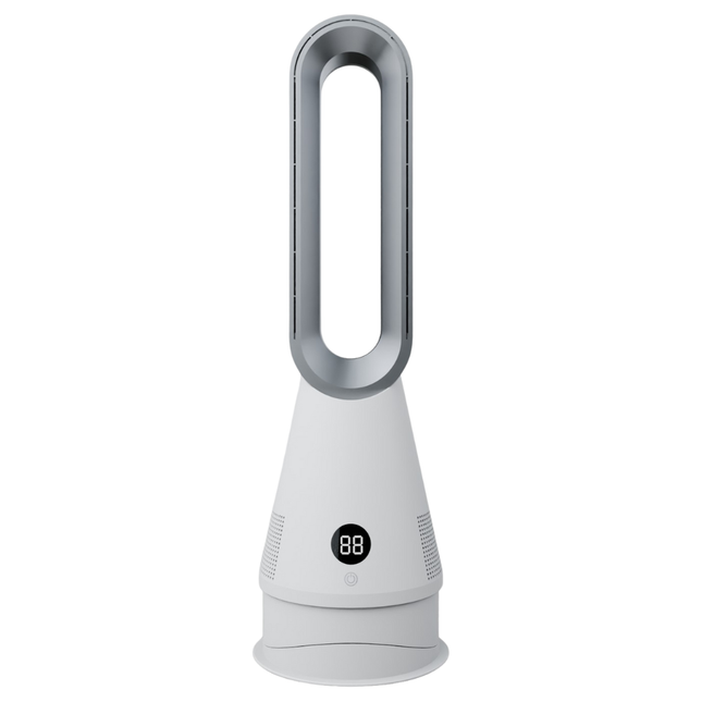 Portable Tower Fan 62.5cm White with Cooling or Warm Air Mode
