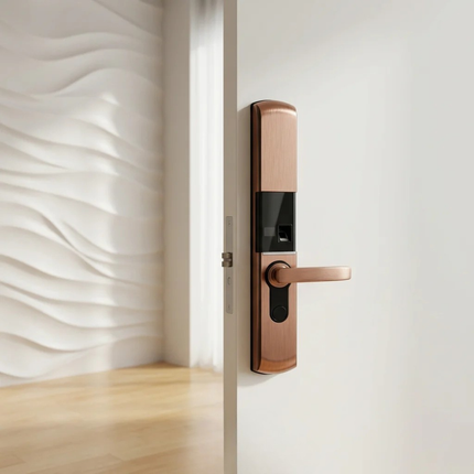 Smart Door Lock with Fingerprint Recognition, Password Access and Sliding Cover Design