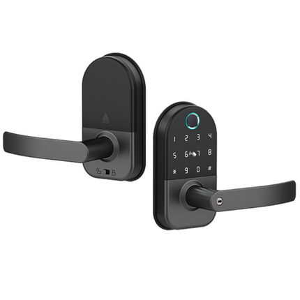 Smart Fingerprint Door Lock with App Control Password Card Key Access for Wooden Doors