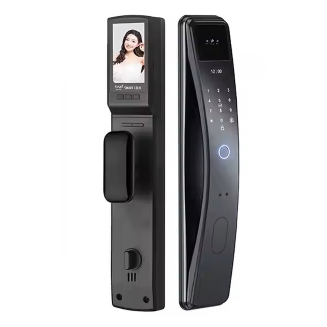 Smart Digital Door Lock with 3D Face Recognition, Fingerprint, RFID Card and App Control