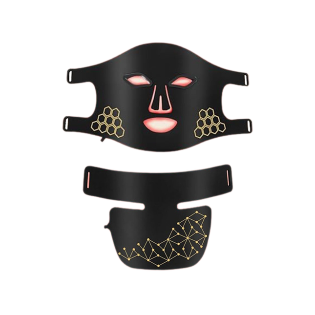 LED Facial Beauty Mask with 4 Light Modes Rechargeable Silicone Face and Neck Care Device