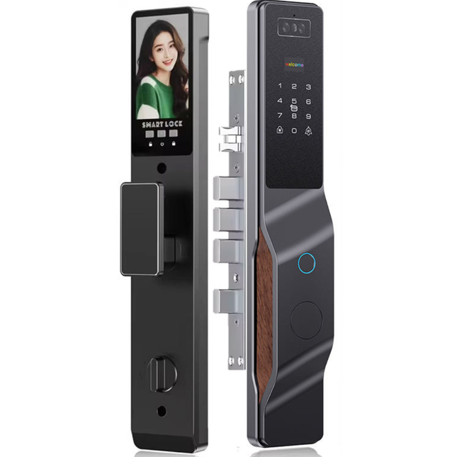 Tuya Smart Wi-Fi Door Lock with Fingerprint, Facial Recognition, Card and Password Access