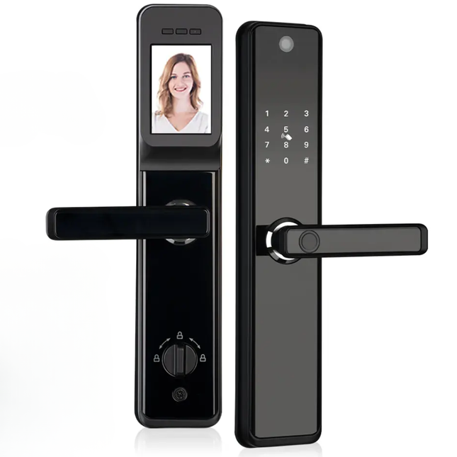 WiFi Smart Door Lock with Fingerprint Recognition, NFC and Digital Door Camera