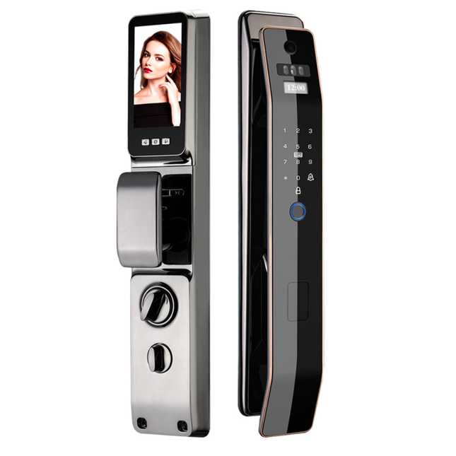 Tuya Smart Digital Door Lock with Fingerprint, Face Recognition, Password and Card Access