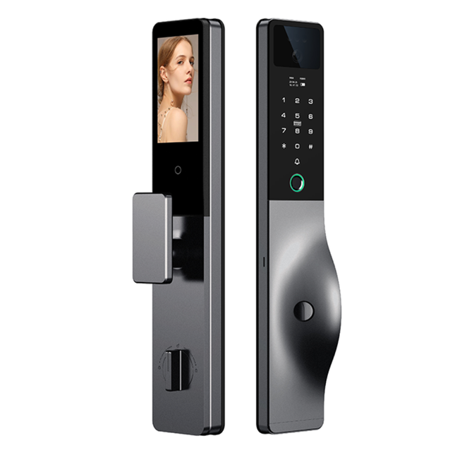 Smart WiFi Door Lock with 3D Face Recognition, Fingerprint, Palm Vein & Video Intercom