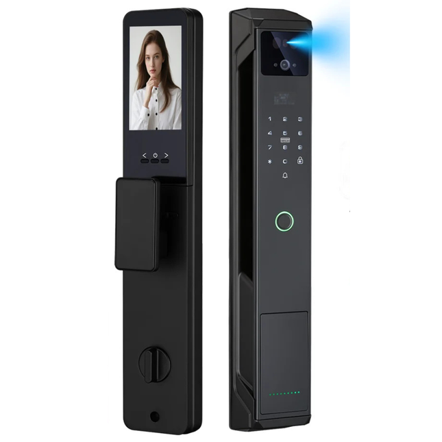 Smart Biometric Door Lock with 3D Face Recognition, Fingerprint, Password, RFID Card and WiFi Control