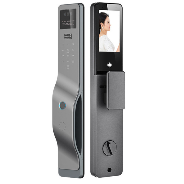 3D Face Recognition Smart Door Lock with WiFi Video Intercom and Fingerprint Access