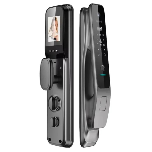 WiFi Smart Door Lock with 3D Face Recognition, Fingerprint Access, RFID Card and Security Camera