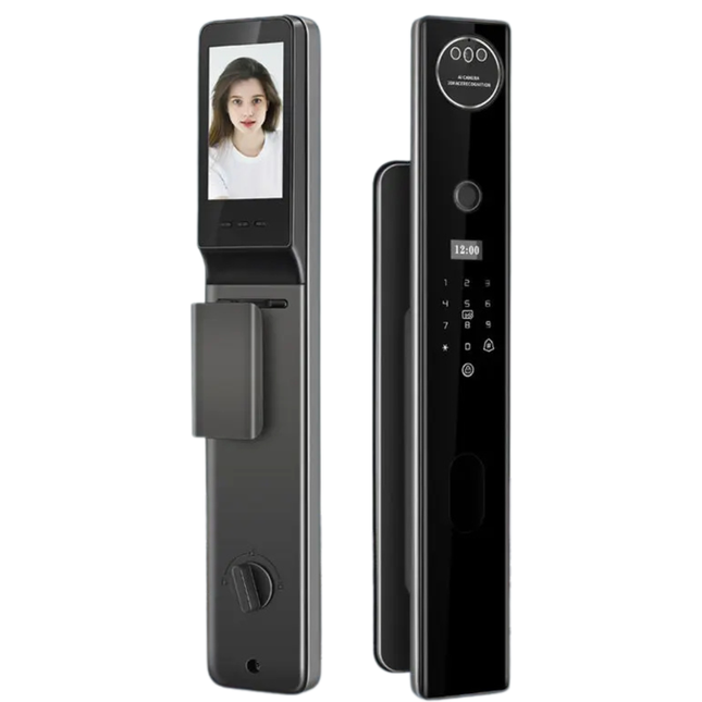 Smart Digital Door Lock with Face Recognition, Fingerprint, Password, IC Card and Mechanical Key