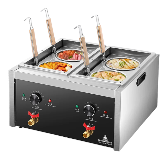 Commercial Electric Pasta Cooker with Dual Stainless Steel Water Tanks for Noodles and Ramen