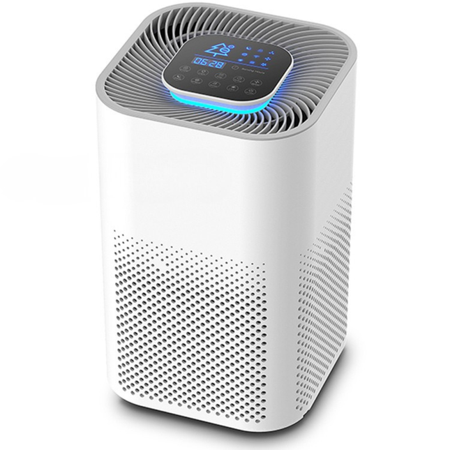 Compact Air Purifier with HEPA and Activated Carbon Filter for Rooms up to 40m²
