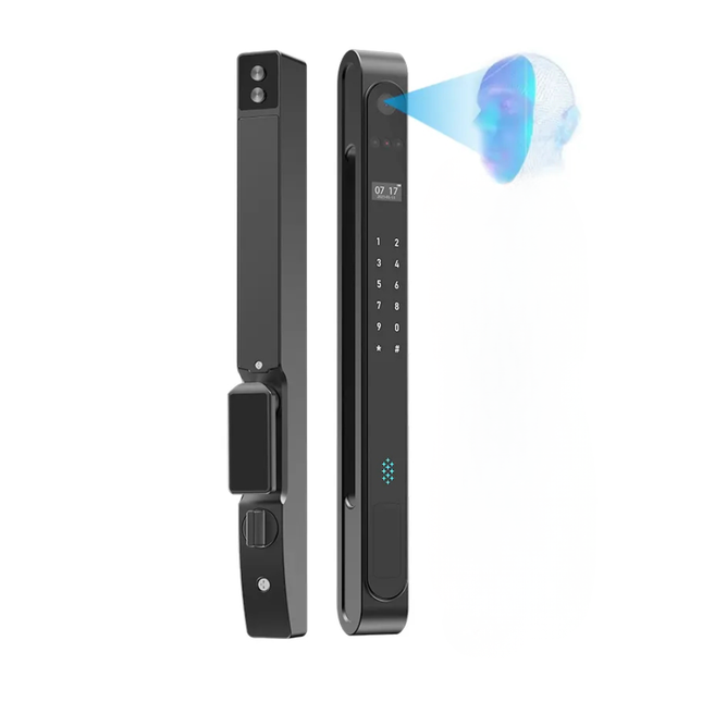 Keyless Smart Door Lock with 3D Face Recognition, Fingerprint, Card and Wi-Fi App Control