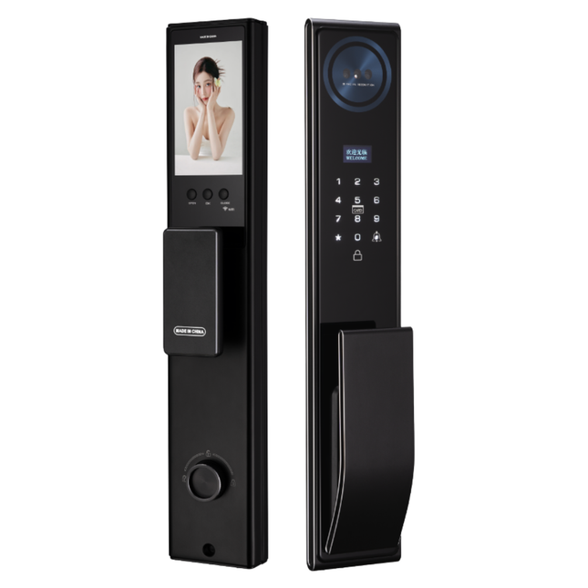 Smart WiFi Door Lock with 3D Face Recognition, Palm & Fingerprint Access and Camera