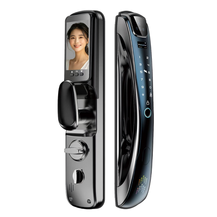 Smart Fingerprint Door Lock with Face Recognition, Camera, Password, Card and Key Access